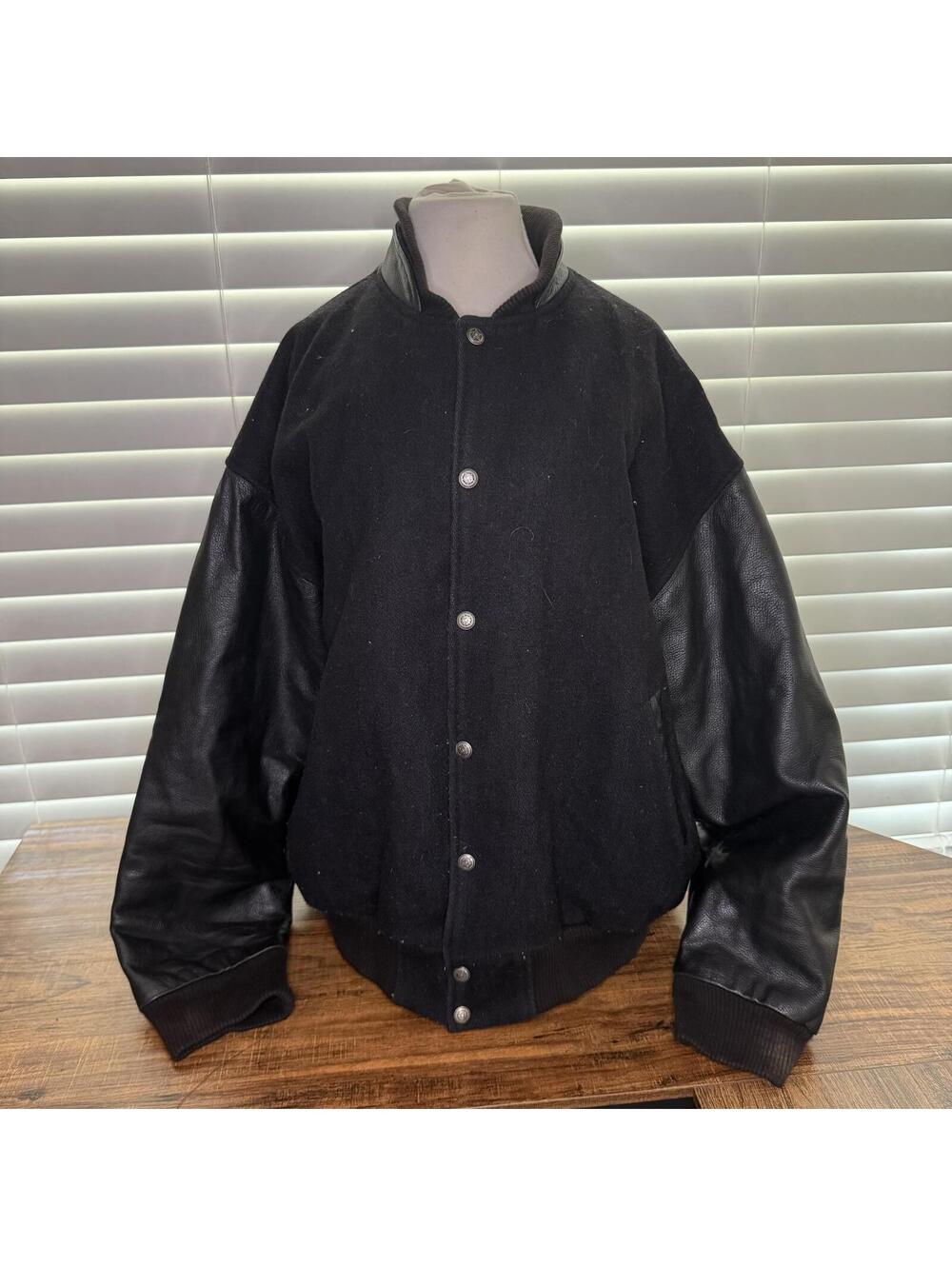 Sumac Black Letterman Jacket Men's XL